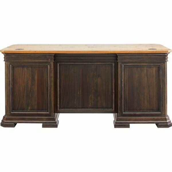 Martin Furniture Desk, Double Pedestal, 68inx28inx30in, Dark Roast MRTIMSA680